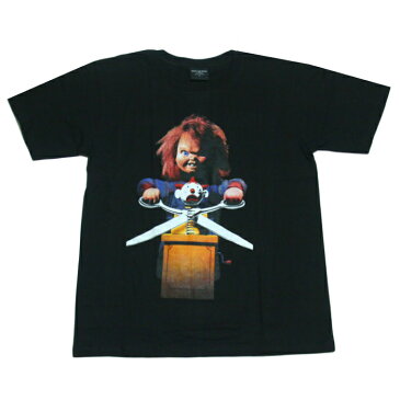 【送料無料】Broadway 映画Tシャツ コットンTシャツ ブラック メンズ チャッキー チャイルドプレイ Child's Play 殺人人形 ホラー映画 アメリカ おしゃれ スケーター ストリート系 M/L/XL 大きいサイズ 半袖