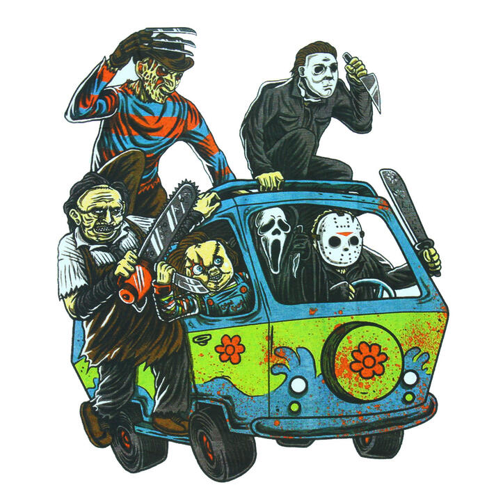 春 夏 秋ロングシーズン活躍 全国どこでも送料無料 インナー使いでは個性的な印象をプラスしてくれる クルーネックtシャツ Mao コットンtシャツ ホワイト メンズ 映画tシャツ チャッキー ジェイソン フレディー おしゃれ スクリーム ストリート系 大きいサイズ Xl ホラー