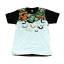 【送料無料】MAO MAO プリントTシャツ ブラック メンズ コウモリ 動物 アニマル ペット イラスト バット 映画 洞窟 ホラー デザイン カワイイ おしゃれ ストリート系 カッコイイ クール インナー 柄物 半袖 M/L/XLサイズ(4)