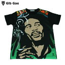 メンズファッションONE SKYで買える「【送料無料】Gib Gae ボブマーリー プリントTシャツ ブラック メンズ レゲエ 音楽 ダンス フェス サマー 旅行 ビーチ アメリカ ジャマイカ マリファナ 大麻 パーティー 夏 砂浜 イラストインパクト抜群 おもしろプリント おしゃれ ストリート系 M/L/XLサイズ 半袖」の画像です。価格は2,780円になります。