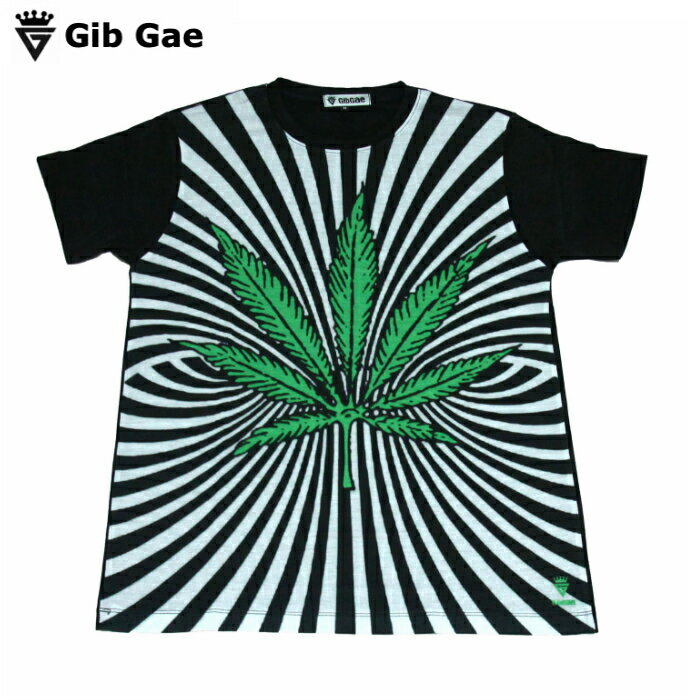 乐天商城 - 【送料無料】Gib Gae マリファナ プリントTシャツ ブラック メンズ 大麻 デザイン アート ガンジャ パーティー ドラッグ フェス クラブ 音楽 おもしろプリント おしゃれ スケーター ストリート系 M/L/XLサイズ 半袖