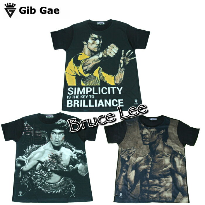 【送料無料】 Gib Gae ブルースリー プリントTシャツ ブラック メンズ 映画Tシャツ 死亡遊戯 燃えよドラゴン 李小龍 格闘技 武術家 おもしろプリント おしゃれ スケーター ストリート系 M/L/XLサイズ 半袖