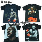 【送料無料】Gib Gae マイク・タイソン プリントTシャツ ブラック メンズ ボクシング ヘビー級 プロボクサー タトゥー ノックダウン おもしろプリント おしゃれ スケーター ストリート系 M/L/XLサイズ 半袖