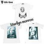 【送料無料】Gib Gae マリリンモンロー プリントTシャツ ホワイト メンズ セクシー セックスシンボル 名言 おもしろプリント かっこいい おしゃれ スケーター ストリート系 M/L/XLサイズ 半袖