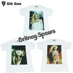 【送料無料】Gib Gae ブリトニー・スピアーズ プリントTシャツ ホワイト メンズ Britney Spears 歌手 カワイイ アメリカ おもしろプリント かっこいい おしゃれ スケーター ストリート系 M/L/XLサイズ 半袖