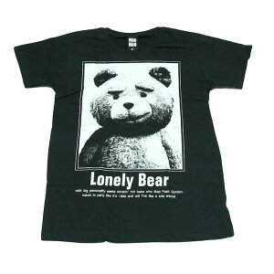 【送料無料】映画 テッド TED コットンTシャツ ブラック メンズ コメディー ハリウッド クマ ペット アニマル かわいい 動物 おもしろ アメリカ おしゃれ ストリート系 クール 男女兼用 ユニセックス M/L/XLサイズ 半袖