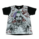  JOKER おもしろプリントTシャツ ブラック メンズ 映画 スーサイドスクワッド ジョーカー ジャレッド・レト アメコミ コレクター インパクト抜群 おしゃれ ストリート系 カッコイイ クール 半袖 M/L/XLサイズ 男女兼用 ユニセックス