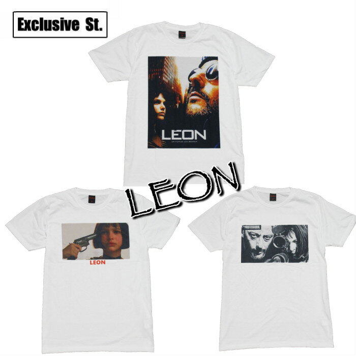 【送料無料】レオン 映画Tシャツ プリントTシャツ ホワイト メンズ 半袖 LEON マチルダ ジャン レノ ナタリー ポートマン おもしろデザイン ピストル 殺し屋 ヒットマン おしゃれ ストリート系 M/L/XLサイズ 春夏 夏物 メンズファッション レディース ユニセックス 男性