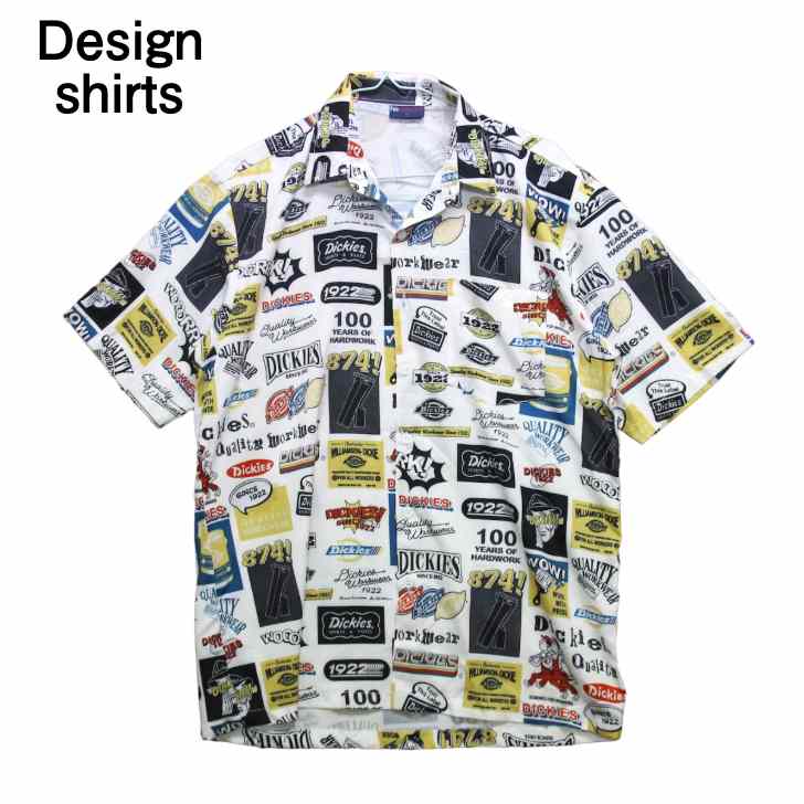 Rakuten - 【送料無料】デザインシャツ アロハシャツ 半袖 アメリカン 80年代 レトロ 柄シャツ メンズ レディース ユニセックス 男女兼用 夏服 春夏 柄物 サーフ系 南国 リゾート バカンス 海 ビーチ