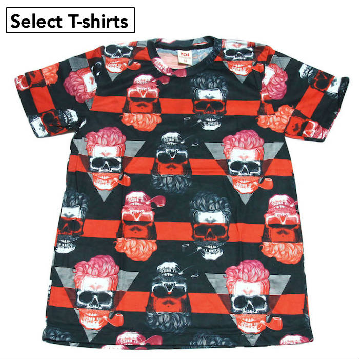 Rakuten - 【送料無料】 ドクロ 髑髏 スカル メンズTシャツ ロック 骸骨 かっこいい アート コレクション サマー カラフル おもしろデザイン ジョーク おしゃれ スケーター ストリート系 男女兼用 ユニセックス M/L/XLサイズ 半袖