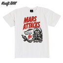 マーズ・アタック Kraft BKK 映画Tシャツ コットンTシャツ ホワイト メンズ 火星人来襲 ジャック・ニコルソン SFコメディー 地球人 おもしろ アメリカ B級 おしゃれ スケーター ストリート系 M/L/XL 大きいサイズ 半袖