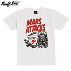 【送料無料】マーズ・アタック Kraft BKK 映画Tシャツ コットンTシャツ ホワイト メンズ 火星人来襲 ジャック・ニコルソン SFコメディー 地球人 おもしろ アメリカ B級 おしゃれ スケーター ストリート系 M/L/XL 大きいサイズ 半袖