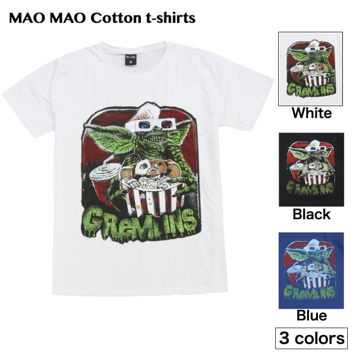 【送料無料】ギズモ グレムリン ストライプ 映画Tシャツ コットンTシャツ ホワイト ブラック ブルー メンズ レトロ アニメ アメカジ アメリカ おしゃれ ストリート系 クール 半袖 M/L/XL 大きいサイズ 男女兼用 ユニセックスのサムネイル