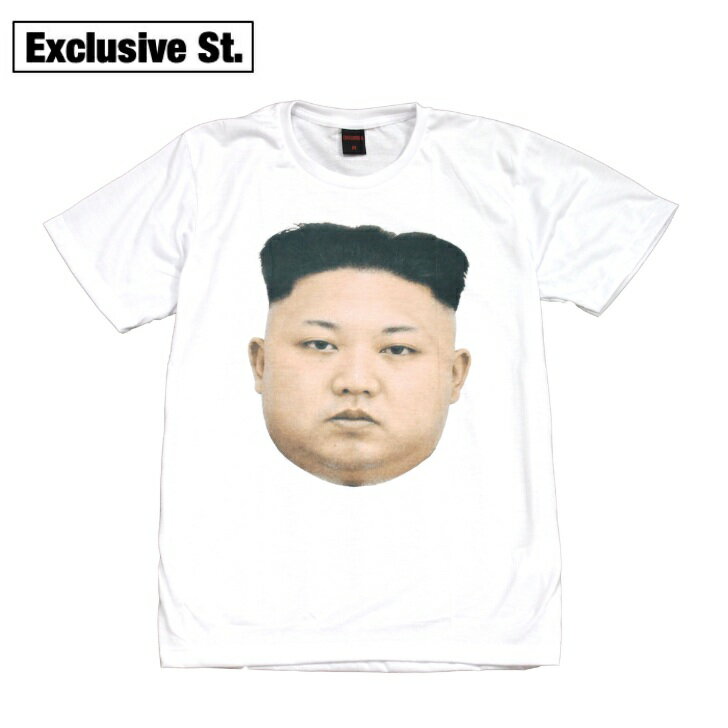 【送料無料】プリントTシャツ 北朝鮮 金正恩 キムジョンウン おもしろTシャツ ホワイト メンズ 半袖 ジョーク ミサイル ロケット ストリート系 M/L/XLサイズ 春夏 夏物 メンズファッション レディース ユニセックス 男性