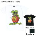 【送料無料】プリントTシャツ ラットフィンク コットンTシャツ ホワイト ブラック メンズ 緑のネズミ おもしろTシャツ アメカジ アメリカ おしゃれ ストリート系 クール 半袖 M/L/XL 大きいサイズ 男女兼用 ユニセックス