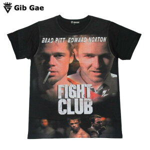 【送料無料】ファイト・クラブ 映画Tシャツ エドワード・ノートン ブラッド・ピット ブラック メンズ アメリカ おもしろプリント おしゃれ ストリート系 M/L/XLサイズ 半袖 ユニセックス 男女兼用