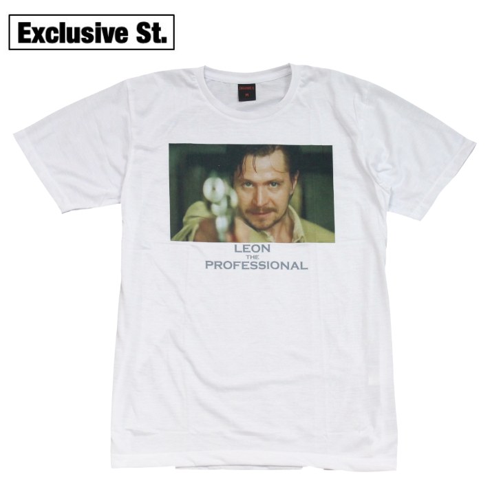 楽天メンズファッションONE SKY【送料無料】レオン 映画Tシャツ LEON ゲイリー・オールドマン おもしろ プリントTシャツ ホワイト メンズ 半袖 名作 ストリート系 M/L/XLサイズ 春夏 夏物 メンズファッション レディース ユニセックス 男性