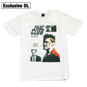 【送料無料】ファイト・クラブ 映画Tシャツ エドワード・ノートン ブラッド・ピット おしゃれ おもしろ プリントTシャツ ホワイト メンズ 半袖 名作 ストリート系 M/L/XLサイズ 春夏 夏物 メンズファッション レディース ユニセックス 男性
