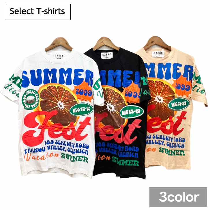 乐天商城 - 【送料無料】オレンジ プリントTシャツ コットンTシャツ カラフル ホワイト ブラック ピンクベージュ メンズ レディース アメリカン ファッション かっこいい おもしろデザイン ジョーク おしゃれ スケーター ストリート系 男女兼用 ユニセックス 半袖