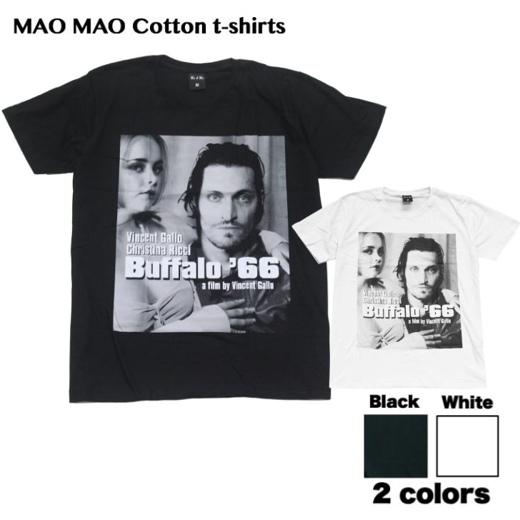 乐天商城 - 【送料無料】バッファロー'66 映画Tシャツ コットンTシャツ ホワイト ブラック メンズ 男女兼用 ヴィンセント・ギャロ クリスティーナ・リッチ おしゃれ ストリート系 クール 半袖 M/L/XL 大きいサイズ