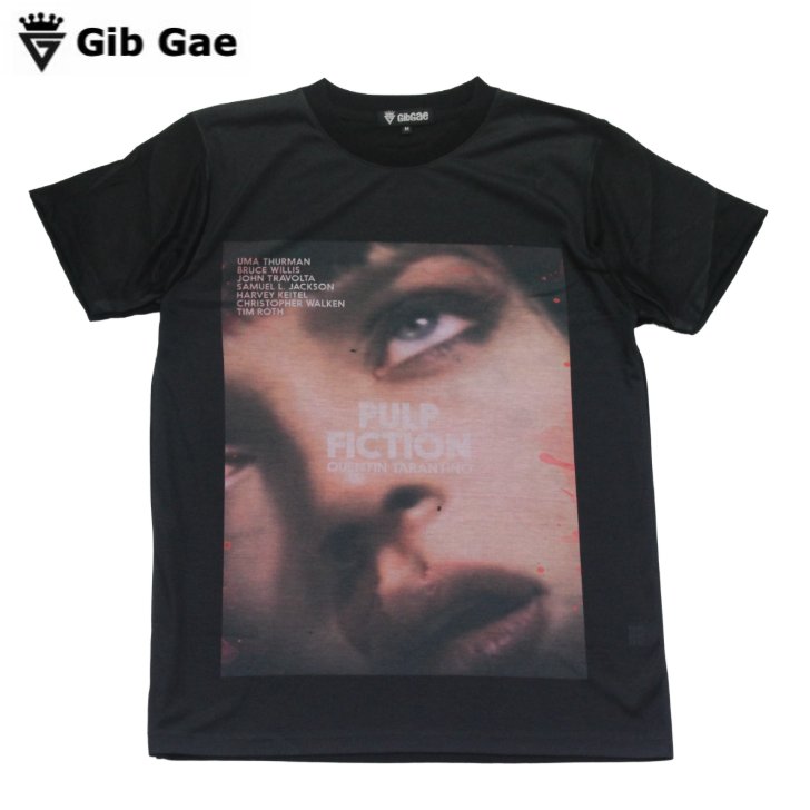 乐天商城 - 【送料無料】パルプ・フィクション 映画Tシャツ ミア タランティーノ プリントTシャツ ブラック メンズ アメリカ おもしろプリント おしゃれ ストリート系 M/L/XLサイズ 半袖 ユニセックス 男女兼用