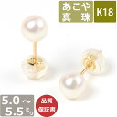 【本日 P5倍＋限定クーポン】パール ピアス 真珠 18金 ベビーパール 5-5.5mm あこや真珠 Pearl ピアス K18 レディース 和珠 5ミリ-5.5ミリ ゴールド スタッドピアス あこや 日本製 冠婚葬祭 結…