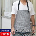 【お買い物マラソン中はP2倍!】エプロン メンズ ダッドエプロン 首掛け ミニマル ショートエプロン ヒッコリー ストライプ 日本製 料理 キャンプ アウトドア 作業着 ブランド papakoso パパコソ パパ 誕生日 ギフト 育休 出産祝 プレゼント 贈り物 人気 父の日