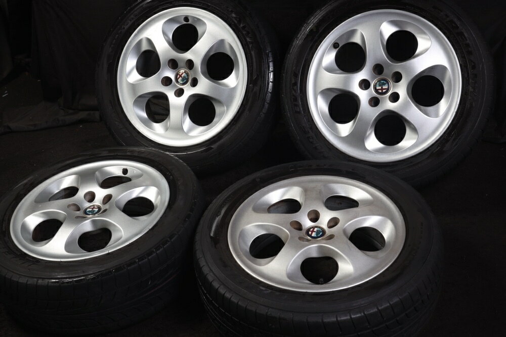 【中古】★バリ山 205/55R16 アルファロメオ純正アルミ ブリヂストン FIREHAWK ラジアル 4本セット ALFA ROMEO