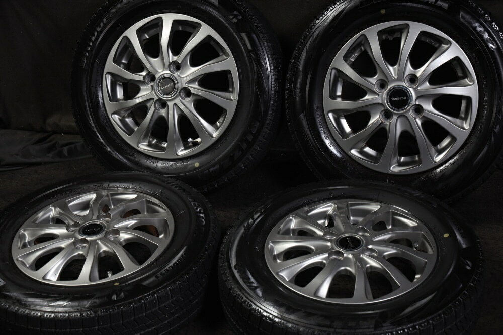 【中古】★バリ山 145/80R13 ブリヂストン スタッドレス VRX2 4本セット デュエットN-BOXモコフレアワゴンMRワゴンRアルトYRVタントミラムーヴ