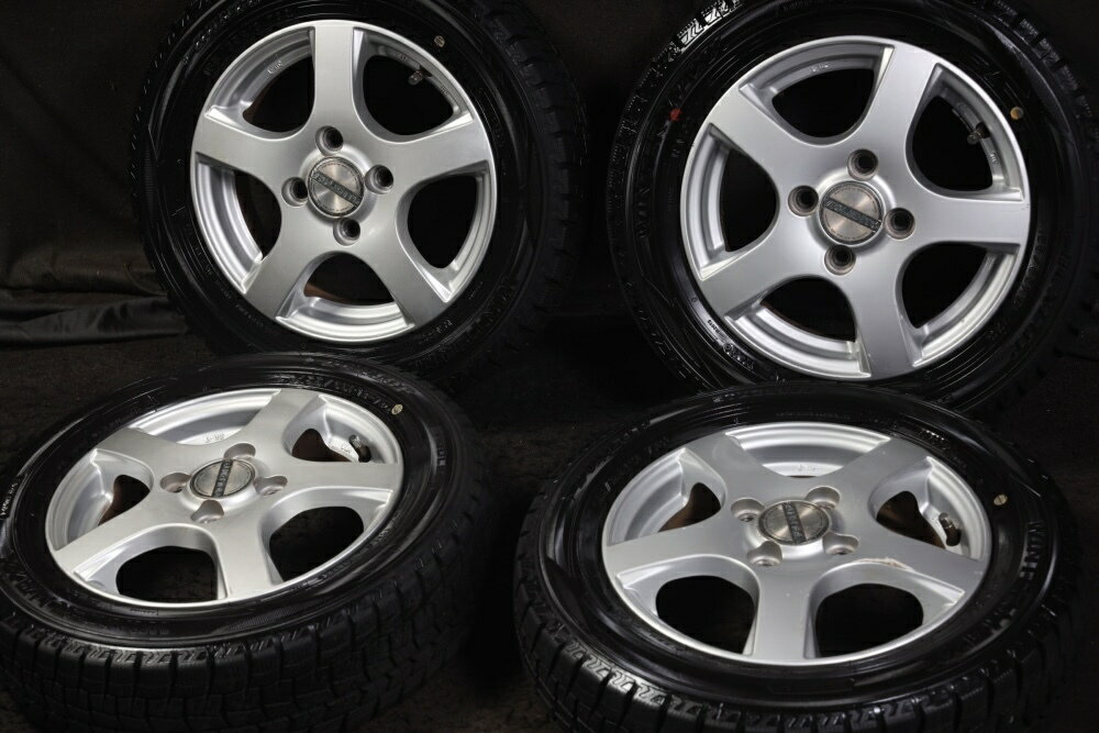 【中古】★バリ山 155/65R13 国産DUNLOP 2023年製 スタッドレス オプティネイキッドライフミラムーヴモコルークスAZワゴンREKワゴンMRワゴンアルト