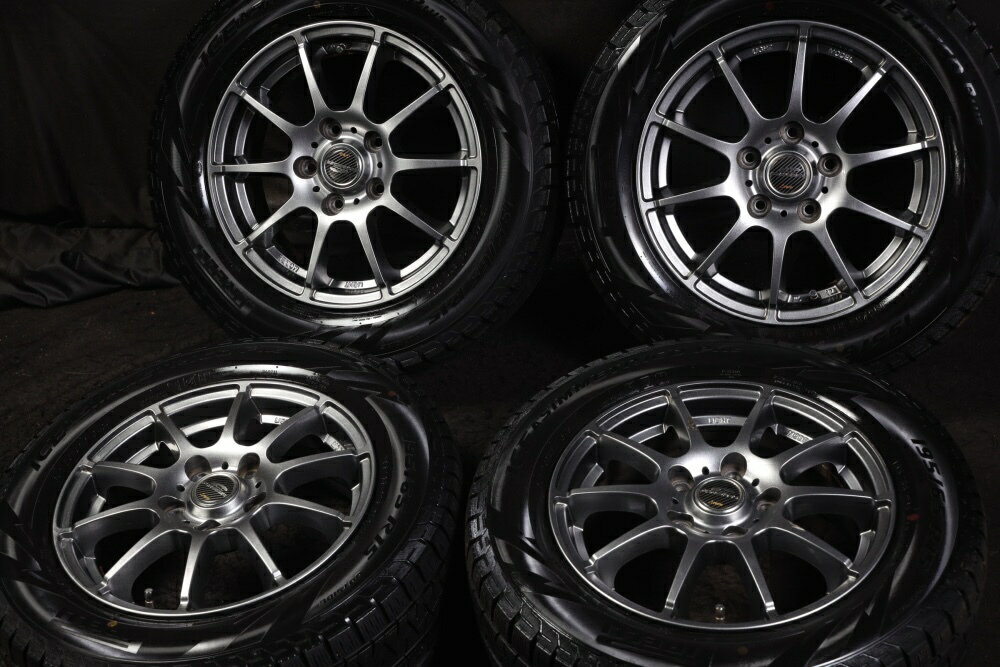 【中古】★バリ山 195/65R15 PIRELLI 2018年製 スタッドレス オーリスアイシスエスクァイアノアヴォクシーセレナステップワゴンエディックス等