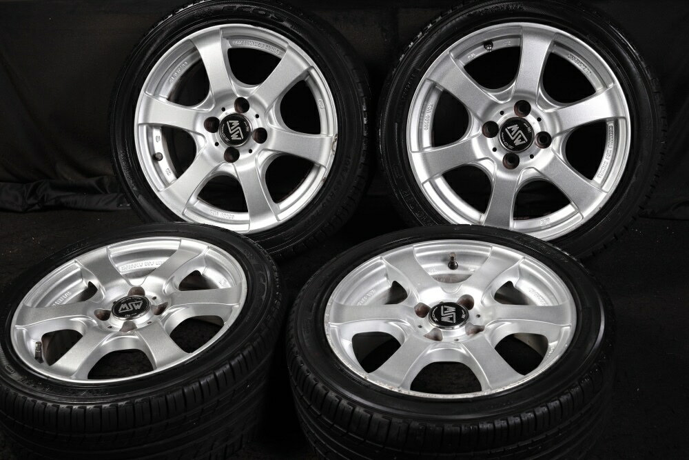 Rakuten - 【中古】★バリ山 195/45R15 OZ Racing MSWアルミホイール 国産YOKOHAMA ECOS ラジアル4本セット PCD100/4穴 +40/6.5J ポロ等