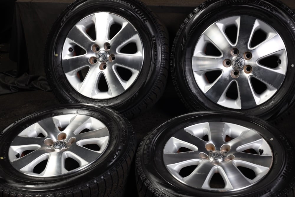 【中古】★バリ山 195/65R15 トヨタ純正アルミ PCD100 BRIDGESTONE BLIZZAK VRX 2020年製 スタッドレス アリオンウィッシュカローラプリウス等
