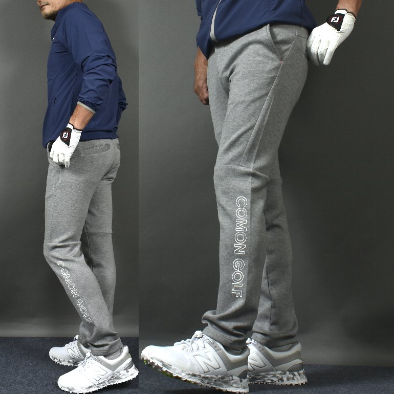 送料無料【パシャ売りサンプル在庫処分】アウトレット/エアーポンチスウェット素材テーパードゴルフパンツ/杢グレー/Lサイズ(S-S886196)【COMONGOLF/コモンゴルフ】ゴルフウェア メンズ 在庫処分 返品不可 サンタリート CG-23020