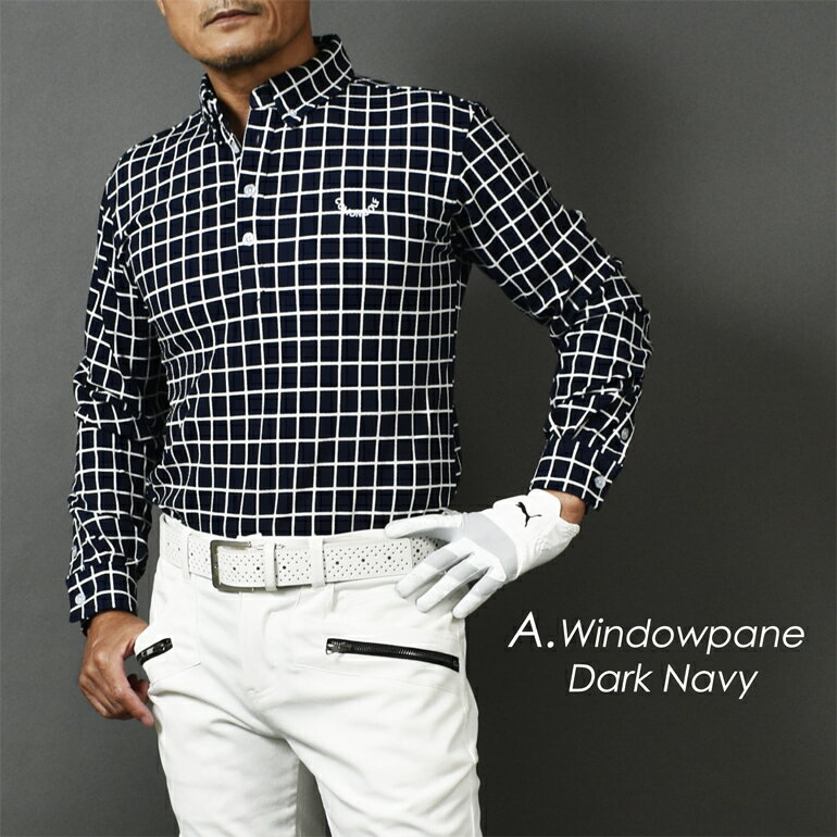   GOLF LLサイズ　ネイビー　長袖　シャツゴルフ BEAMS ビームスゴルフ 長袖ハイネックシャツ ネイビー 表微起毛