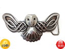 ■IDAM■ フランス製 『ケルティック・オウル』 バックル 40mm幅対応 【シルバー】 メンズ レディース フクロウ 梟 ユニーク デザイン ロック ビジュ...