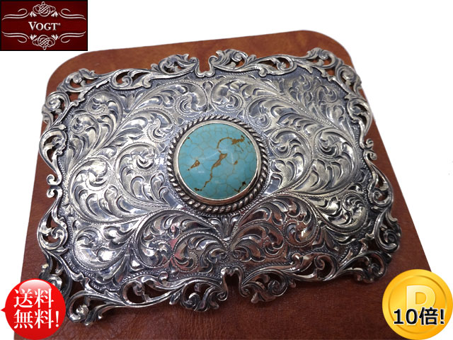 ★VOGT Silversmith★ ハンドメイド 唐草 【LOUISA MAY】 フィリグリー トロフィー シルバー バックル ターコイズ 透かし ウエスタン カントリー カウボーイ 最高級 スターリング 衣装 上野 アメ横 石原商店 送料無料