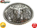 NOCONA バッファロー スカル ヘッド フェザー バックル 38mm幅対応 ネイティブ SKULL HEAD メンズ レディース 花 エングレーブ USA ...