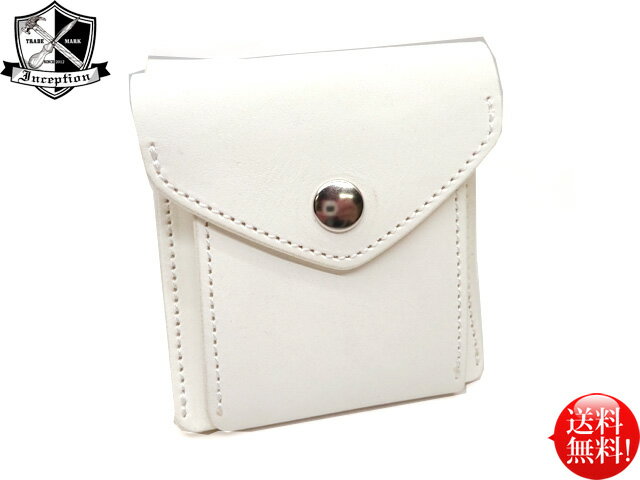 ■Inception■ 日本製 インセプション HORSE BUTT LEATHER BUTTERFLY WALLET SHORT ホワイト ホースバット バタフライウォレット ショート INCEPTION エイジング 財布 ハンドメイド バイカー プレゼント ギフト カジュアル 二つ折り 上野 インセプション 送料無料