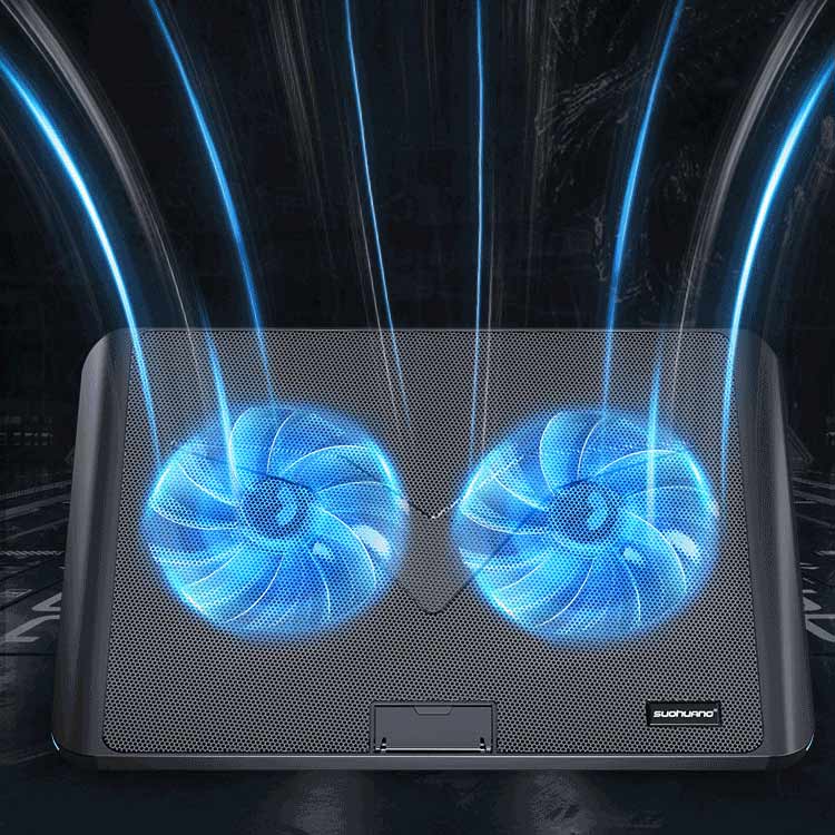 【ポイント 10 倍】ノートパソコン冷却パッド 2つ冷却ファン 冷却台 LEDライト 風量調整可 角度調節 USBポート 冷却スタンド ノートPCクーラー 大風量 静音 オフィス テレワーク 在宅勤務 ゲーム 滑り止め onebrain-10001286 ワンブレーン 楽天市場店 サンプル画像3