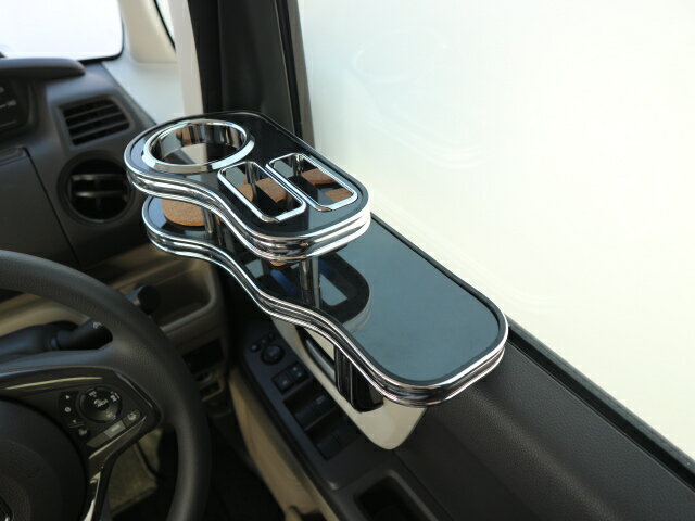 3色から選べる N BOX JF3(17/9〜）サイドテーブル カスタム カスタムパーツ 車内収納 高級感 インテリア性 ドリンクホルダー付き 日本製 自社製作 職人仕上げ カーアクセサリー カー用品 車用収納