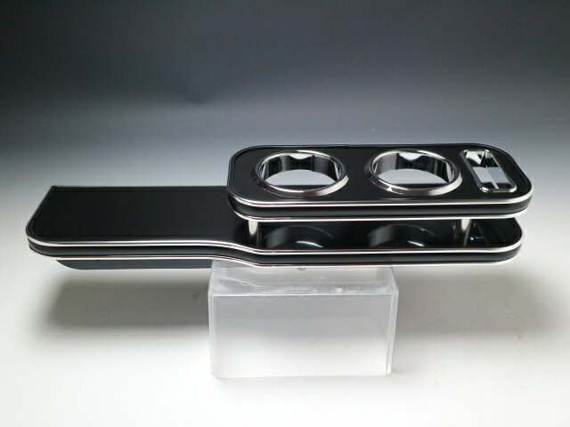 【売り切り! お買い得】JB64Wジムニー(18/7〜) フロントテーブル ブラック BKxシルバー 携帯右 カスタム カスタムパーツ 車内収納 高級感 インテリア性 ドリンクホルダー付き 日本製 自社製作 職人仕上げ カーアクセサリー カー用品 車用収納