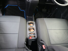 【売り切りお買い得】N-VAN(18/7〜)フロントセンターカップホルダーレザーブラックBKxフルメッキ
