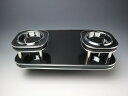 【売り切り お買い得】N BOX JF3(17/9~) フロントテーブル2 ブラック BKxシルバー カスタム カスタムパーツ 車内収納 高級感 インテリア性 ドリンクホルダー付き 日本製 自社製作 職人仕上げ カーアクセサリー カー用品 車用収納