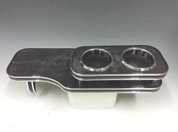 【売り切り お買い得】MK53Sスペーシア（17/12〜） フロントテーブル　ブラックウッド　BKxシルバー　 ..