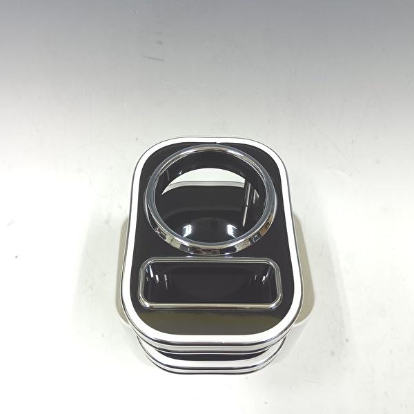 【売り切り! お買い得】L375/385タント(07/12〜) 純正ドリンク用カップホルダー 助手席側 ブラック WHxシルバー カスタム カスタムパーツ 車内収納 高級感 インテリア性 日本製 自社製作 カーアクセサリー カー用品 車用収納