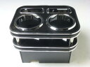 【売り切り! お買い得】ハスラー カップホルダー ブラック BKxシルバー カスタム カスタムパーツ 車内収納 高級感 インテリア性 ドリンクホルダー付き 日本...