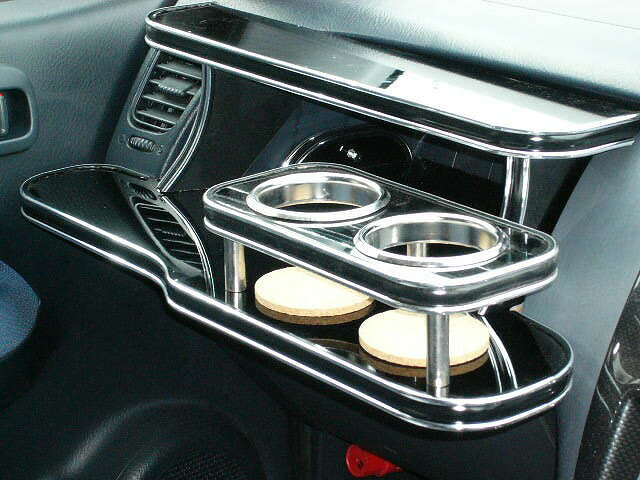 【期間限定20％OFF】HR−V MC後(01/7〜）フロントテーブル カスタム カスタムパーツ 車内収納 高級感 インテリア性 ドリンクホルダー付き 日本製 自社製作 職人仕上げ カーアクセサリー カー用品 車用収納