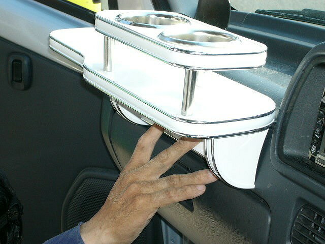 【期間限定20％OFF】サンバートラックMC後(99/2〜)フロントテーブル カスタム カスタムパーツ 車内収納 高級感 インテリア性 ドリンクホルダー付き 日本製 自社製作 職人仕上げ カーアクセサリー カー用品 車用収納