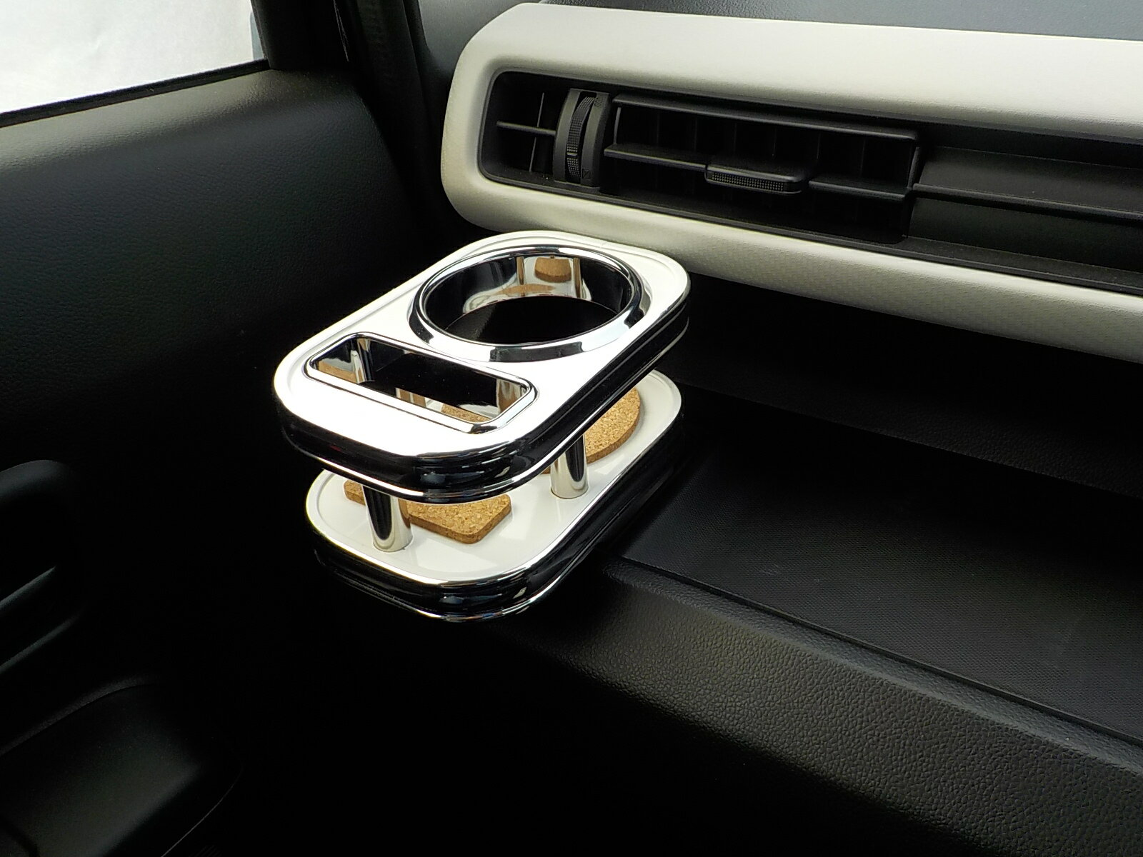 カップホルダー MH35ワゴンR(17/2〜) 純正ホルダー用 助手席側 カスタム カスタムパーツ 車内収納 高級感 インテリア性 ドリンクホルダー付き 日本製 自社製作 職人仕上げ カーアクセサリー カー用品 車用収納